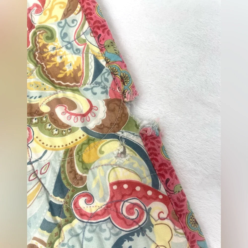 Patchwork Floral Quilt Throw 47 x 55